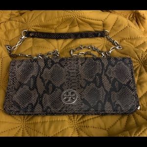 Tory Burch crossbody snake print leather purse